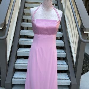 Bella Formals by Venus pink halter neck high waist beaded